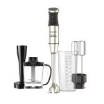 Taurus Bapi 1500 Luxe Full Set 1500W Batidora de Inmersión 20 Velocidades Turbo Rotation Acero Inoxidable Negro
