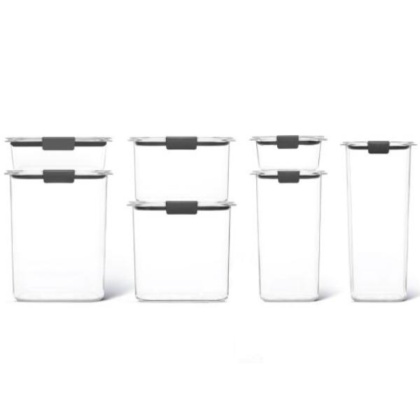 Juego Rubbermaid Brilliance 7 En 1 Tuppers Cocina Almacenaje Tapas Coloridas Ajuste Perfecto