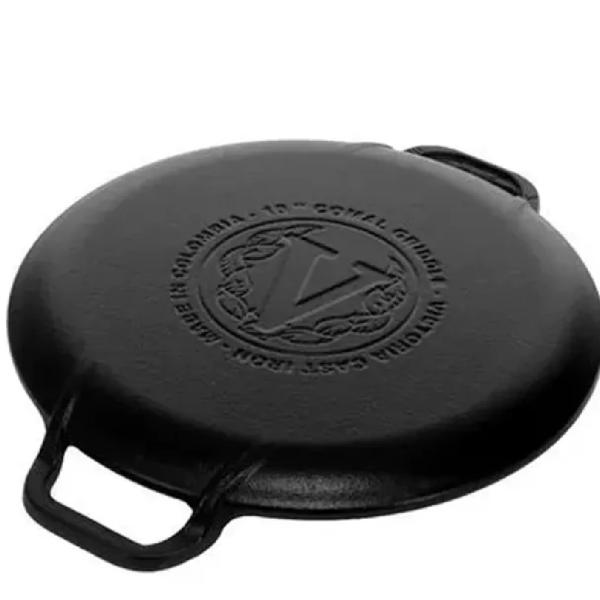 Victoria Plancha para Pizza 25 cm Antiadherente con Asas Acero Inoxidable