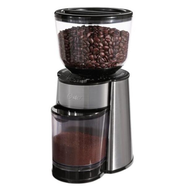 Oster BVSTBMH23 Molinillo de Café 18 Niveles de Molido 12 Tazas Acero Inoxidable Negro