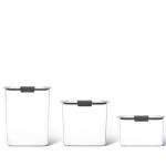 Rubbermaid Recipientes Brilliance 3 Piezas 4.7L Herméticos 100% Libres de BPA Cristalino