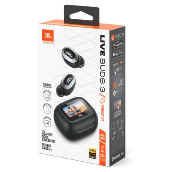 JBL Live Buds 3 Negro 40H Bluetooth 5.2 Cancelación de Ruido IPX5
