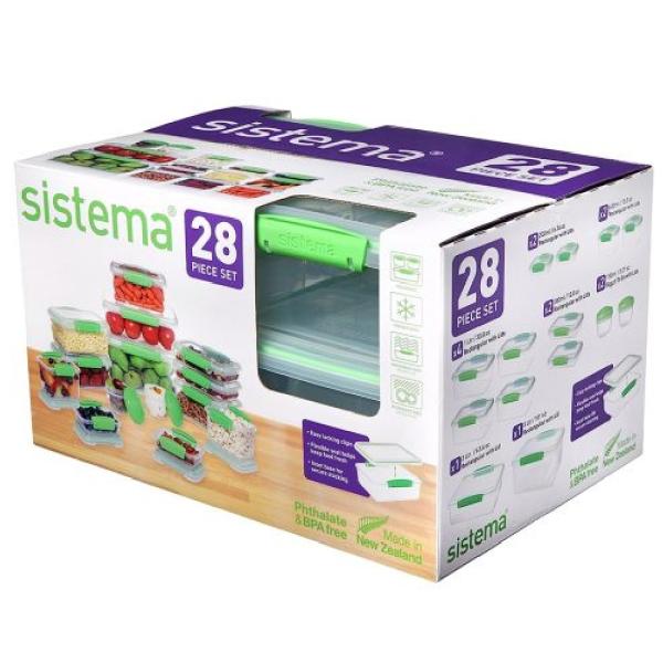 Sistema 65602ZS Set 14 Tuppers Conservación Alimentos 100% Herméticos Libre de BPA Multitamaño