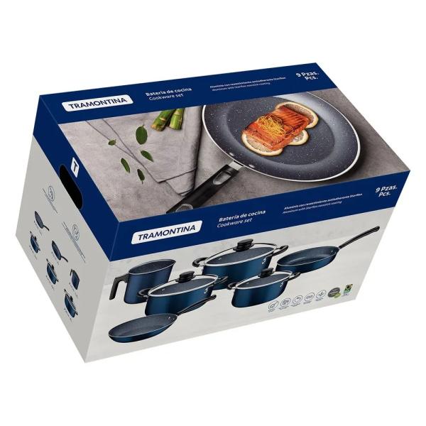 Juego Ollas UYSA X9 Max Azul O28 O24 O18 SR24 S24 1.9L - Cocina Profesional Duradero - 75286019