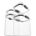 Rubbermaid Set Brilliance 4 Contenedores 3.8L Sellado Perfecto Fácil Apertura