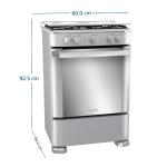 Cocina de Piso a Gas 60 cm Inox Mabe - CMP6035FX1
