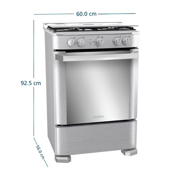 Cocina de Piso a Gas 60 cm Inox Mabe - CMP6035FX1