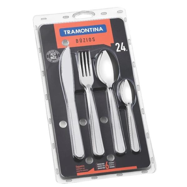Set de Cubiertos Tramontina Búzios 24 Piezas Ideal para Hogar y Restaurantes Calidad Profesional - 10286082