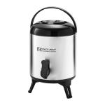 Facusa Dispensador de Líquidos 9.5 Lt. Acero Inoxidable Base Antideslizante Válvula Antirretorno Blanco- 10261005