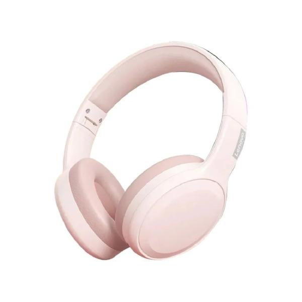 Lenovo TH30 Bluetooth Over-Ear 40mm Hi-Res Audio 20h Batería Cancelación Ruido Rosado