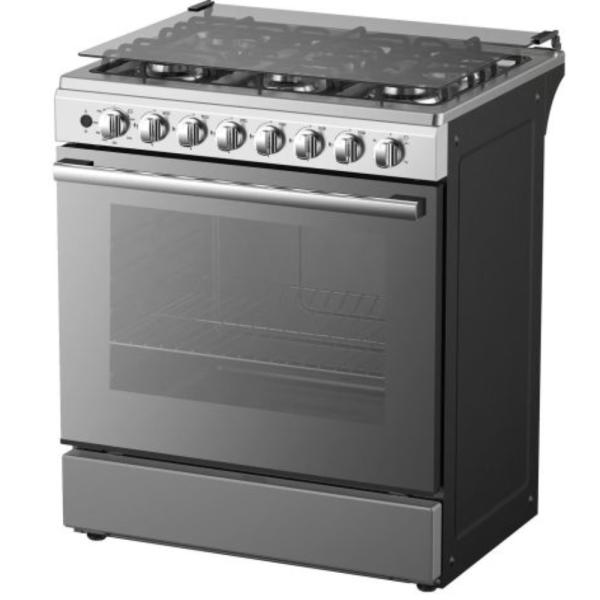 Oster PGSGMICA306HSSGM Cocina a Gas 30" 6 Quemadores Horno Grande Acero Inoxidable