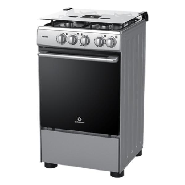 Cocina Indurama Serie Fontana 60cm 4 Hornillas Autolimpiante Termostato Integrado Gris