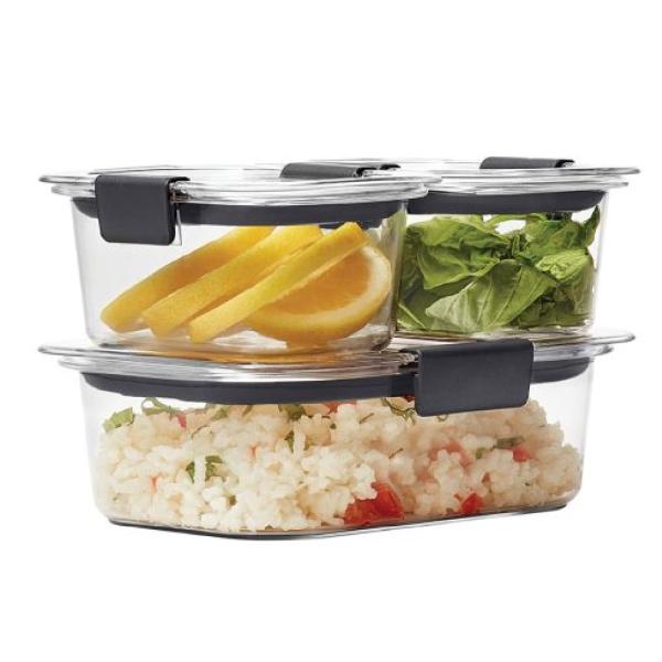 Set de 3 herméticos de plastico Brilliance Rubbermaid Tritan 2025903