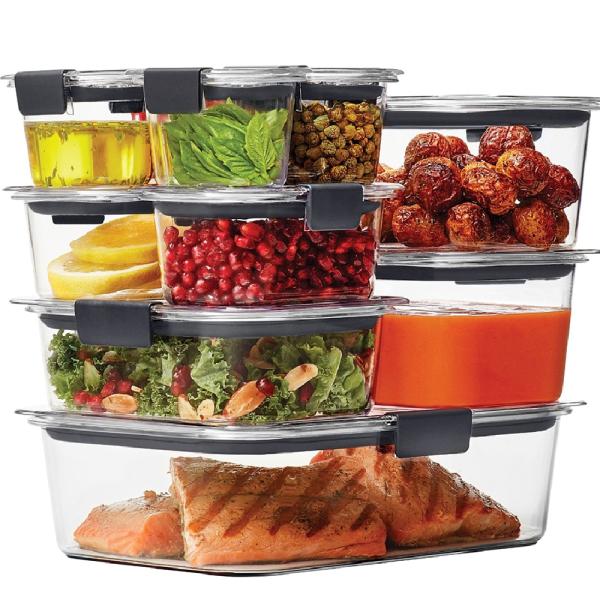 Rubbermaid Recipientes Para Alimentos 10 Piezas 1.1L Herméticos Libre de BPA Transparente