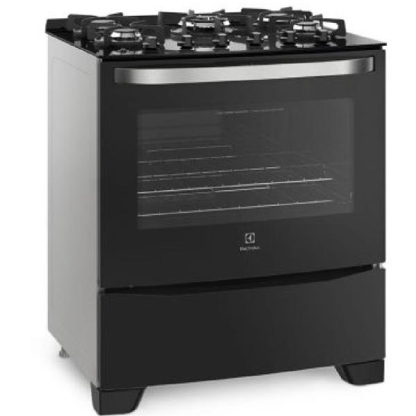 Electrolux 76GS Cocina 5 Hornillas Acero Inoxidable Quemadores Sellados Negro