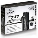 Titanium Gama T742 Cortadora + T827 Afeitadora Profesional 20W Anticalórica Set Completo Negro