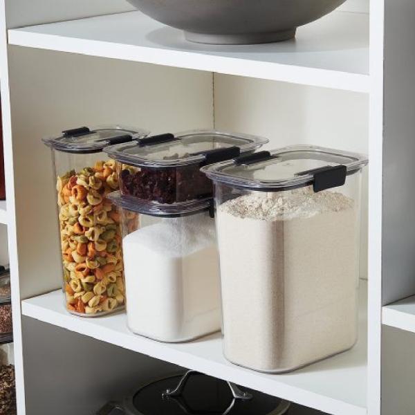 Set 4 Recipientes Rubbermaid 1.2L 100% Estancos Fácil Apilamiento