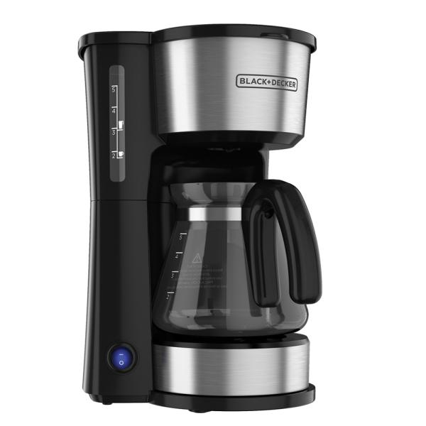 Black+Decker CM0755S 900W Cafetera 4 en 1 Filtro Permanente Sistema Antigoteo