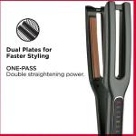 Revlon RVST2204N1 Alisadora Profesional 220V Placas de Cobre Anti-Frizz Negro