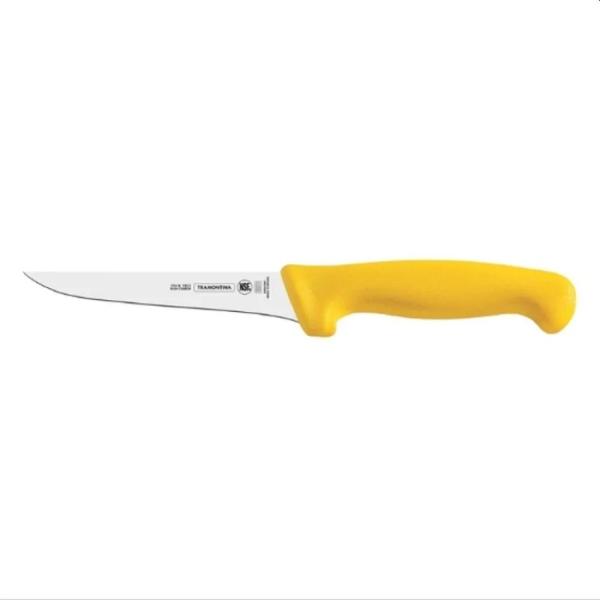 Tramontina 24602-055 Cuchillo Carnicero 5" Amarillo Corte Preciso Acero Inoxidable Resistente