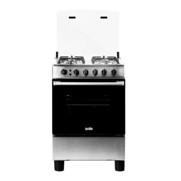 Cocina SOLE COSOL027 60cm 4 Hornillas Acero Inoxidable Encendido Eléctrico Plateado