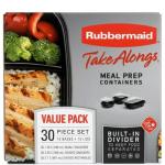 Rubbermaid Set 15 Contenedores Tapa Segura Apilables Microondable - 2117366