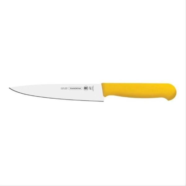 Cuchillo Tramontina 10 cm Modelo 24620/050 Hoja Acero Inoxidable Mango Amarillo Seguridad y Precisión