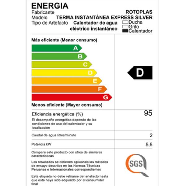 Terma Instantánea Supreme con Pantalla Digital y 5 Salidas de Agua - 310957