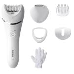Philips BRE715 00 Depiladora Húmeda y Seca 0.4mm Cabezal Extraíble 5 Accesorios Blanco