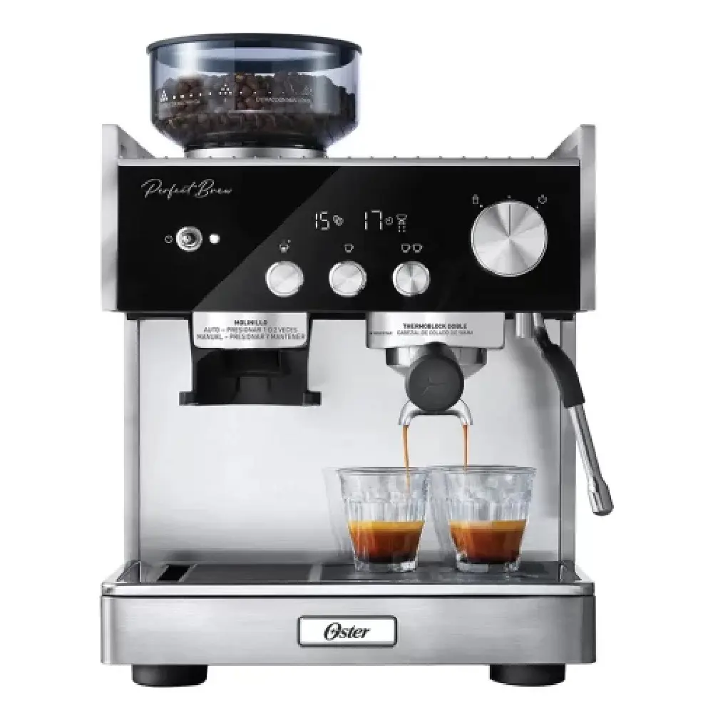 Cafetera Oster BVSTEM7400-053 1400W Espresso Perfect Brew Doble Termo Plata