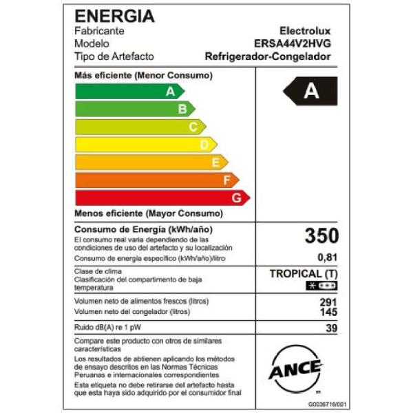 Refrigeradora Electrolux 442L ERSa44V2HVG Twin Cooling Plus Control Digital