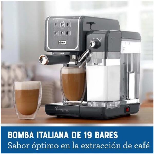 Cafetera Oster BVSTEM6801M 1350W Espresso Profesional Vaporizador Integrado Negro