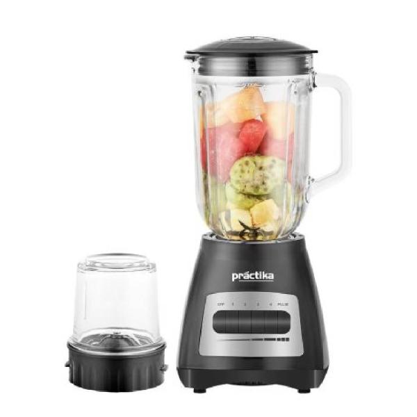 Practika BLW-450 Licuadora 1.5L 450W 4 Velocidades Pulsador Vaso de Vidrio Blanco
