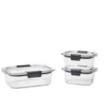 Set de 3 herméticos de plastico Brilliance Rubbermaid Tritan 2025903