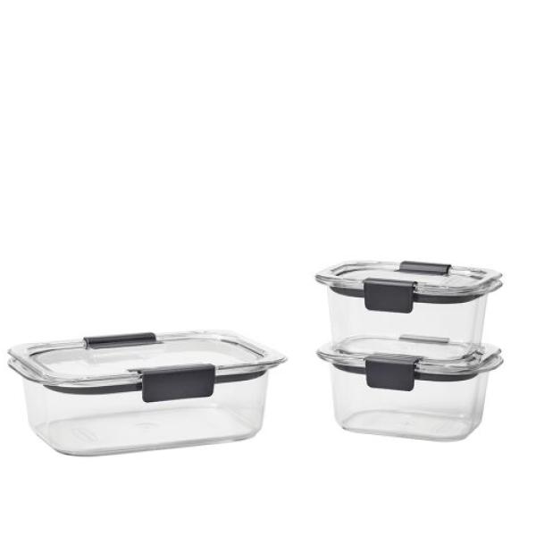Set de 3 herméticos de plastico Brilliance Rubbermaid Tritan 2025903