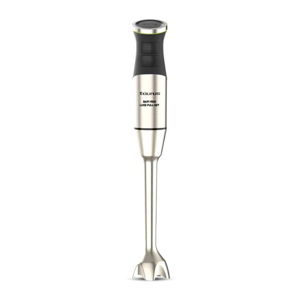 Taurus Bapi 1500 Luxe Full Set 1500W Batidora de Inmersión 20 Velocidades Turbo Rotation Acero Inoxidable Negro