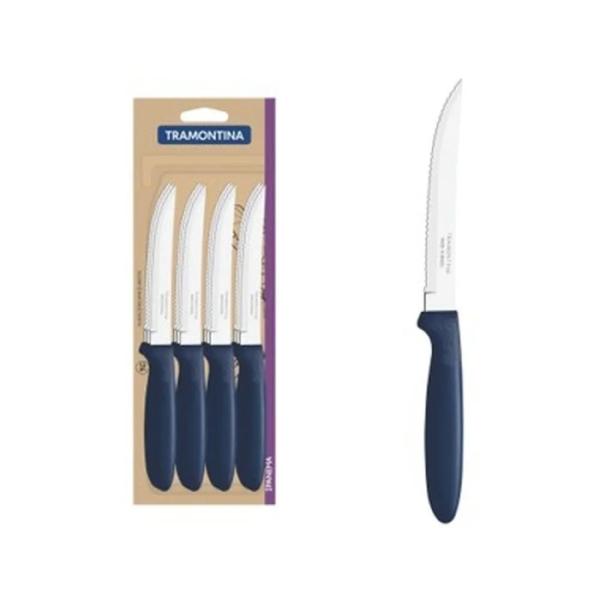 Juego Cuchillos Ipanema Asador 12 Unidades Mango Ergonomico Azul Cortes Precisos - 10059965