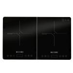 Record Cocina de Inducción Eléctrica 2 Hornillas 3500W Vitrocerámica Ultra Slim Negro