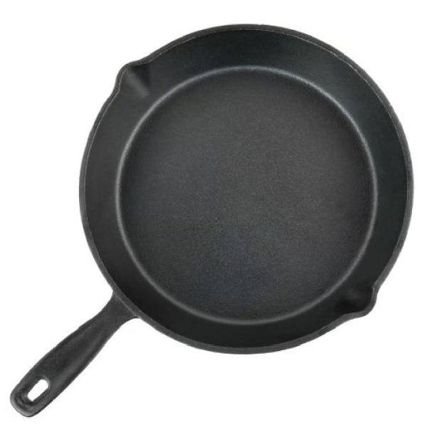 Oster 130015-01 Sartén 25.4cm Hierro Fundido Resistente a Altas Temperaturas Negro