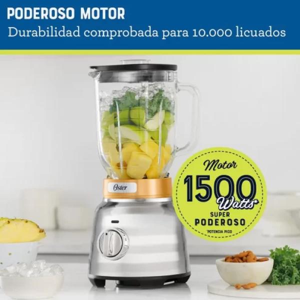 Oster Pro BLSTPBRG-053 Licuadora 2HP 1.25L Motor Acero Inoxidable Base Antideslizante
