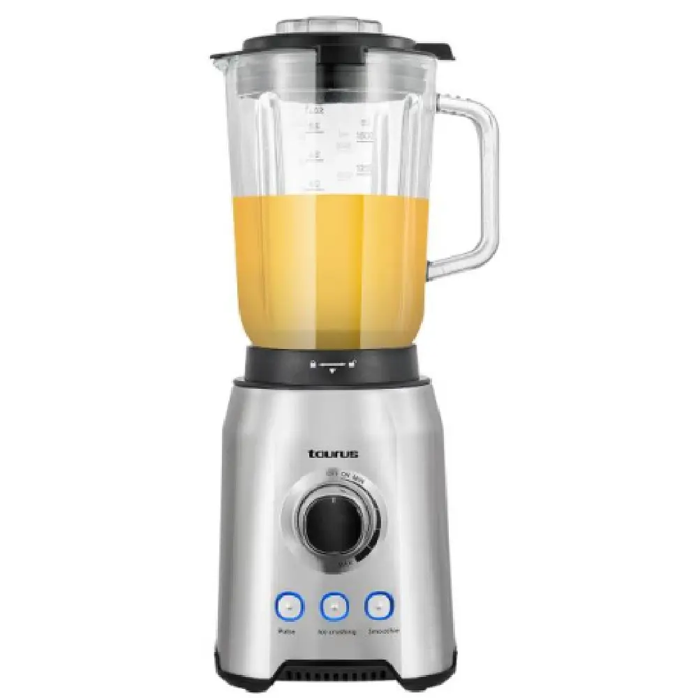 Licuadora Taurus Serie Alfa 1200W Capacidad 1.5L Control Electrónico 3 Velocidades Plata