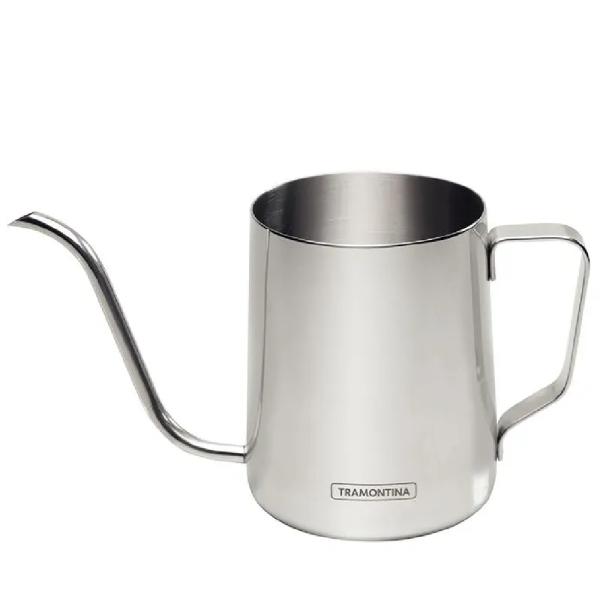 Tetera Tramontina 600ml Cuello Largo Antiderrames Mango Ergonómico Cocina Moderna Acero Inox