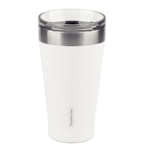 Tramontina Exata Vaso Térmico 550ml Acero Inoxidable Doble Pared Blanco