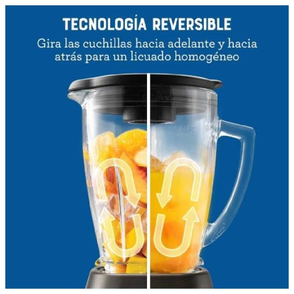 Oster BLSTPYG1312XBG Licuadora Reversible 1200W Vaso Vidrio 1.25L 3 Velocidades