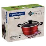 Tramontina 20402-724 Olla 24cm Sicilia Antiadherente PFOA Free Tapa Hermética Rojo