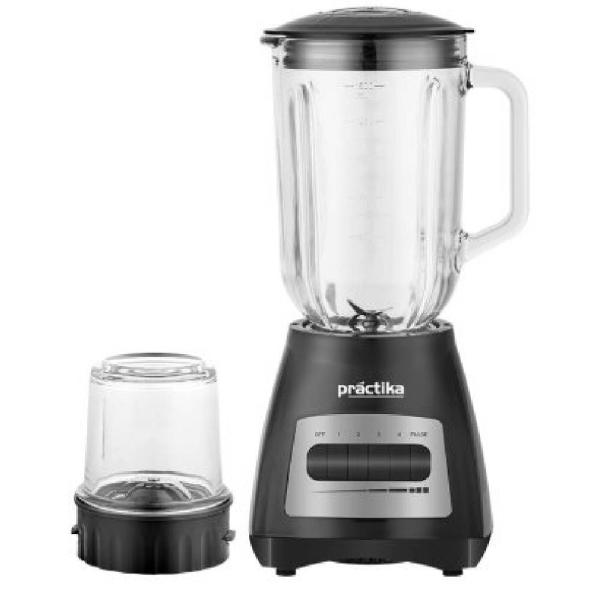 Practika BLW-450 Licuadora 1.5L 450W 4 Velocidades Pulsador Vaso de Vidrio Blanco