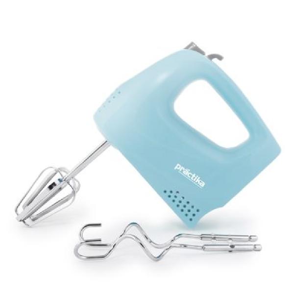 Practika New Mixo Batidora de Mano 600W 5 Velocidades Turbo Accesorios Incluidos Celeste