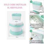 Bacin Entrenamiento Infantil NW-1035 Verde Agua Base Estable Fácil Limpieza