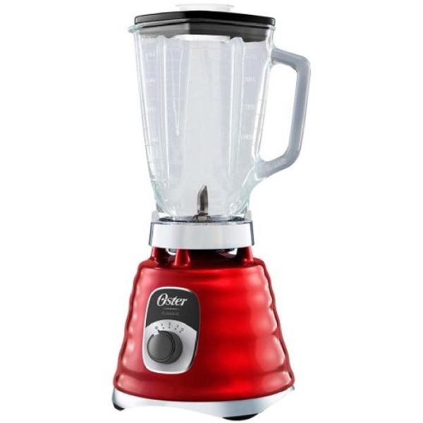 Oster BLST4126R-053 Licuadora Clásica 3 Velocidades 450W Vaso Vidrio 1.25L Rojo