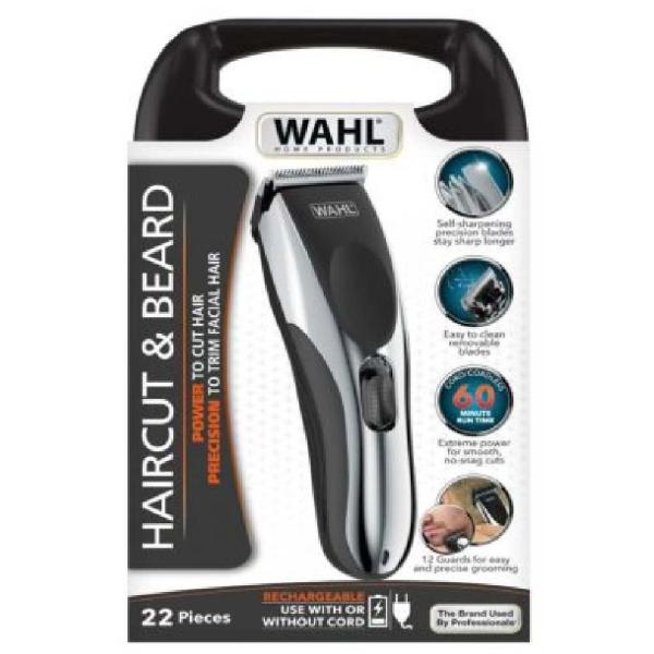 Wahl Lithium Ion Inalámbrica 10 Velocidades 22 Piezas Corte Preciso Negro